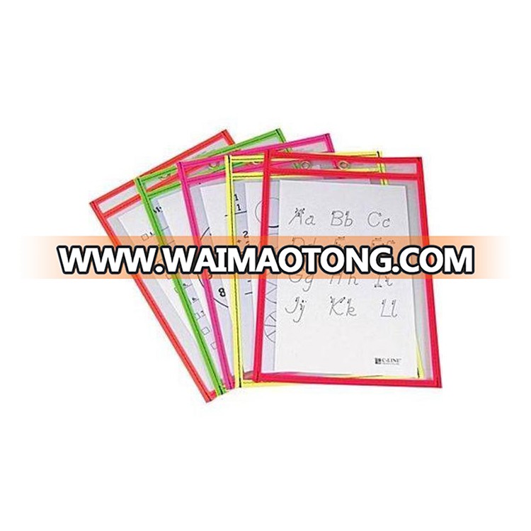 Reusable School Dry Erase Pocket Chart For Classroom Multi-Colors